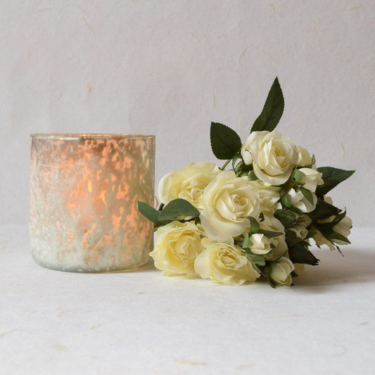 Frosted Ivory Candle Holder