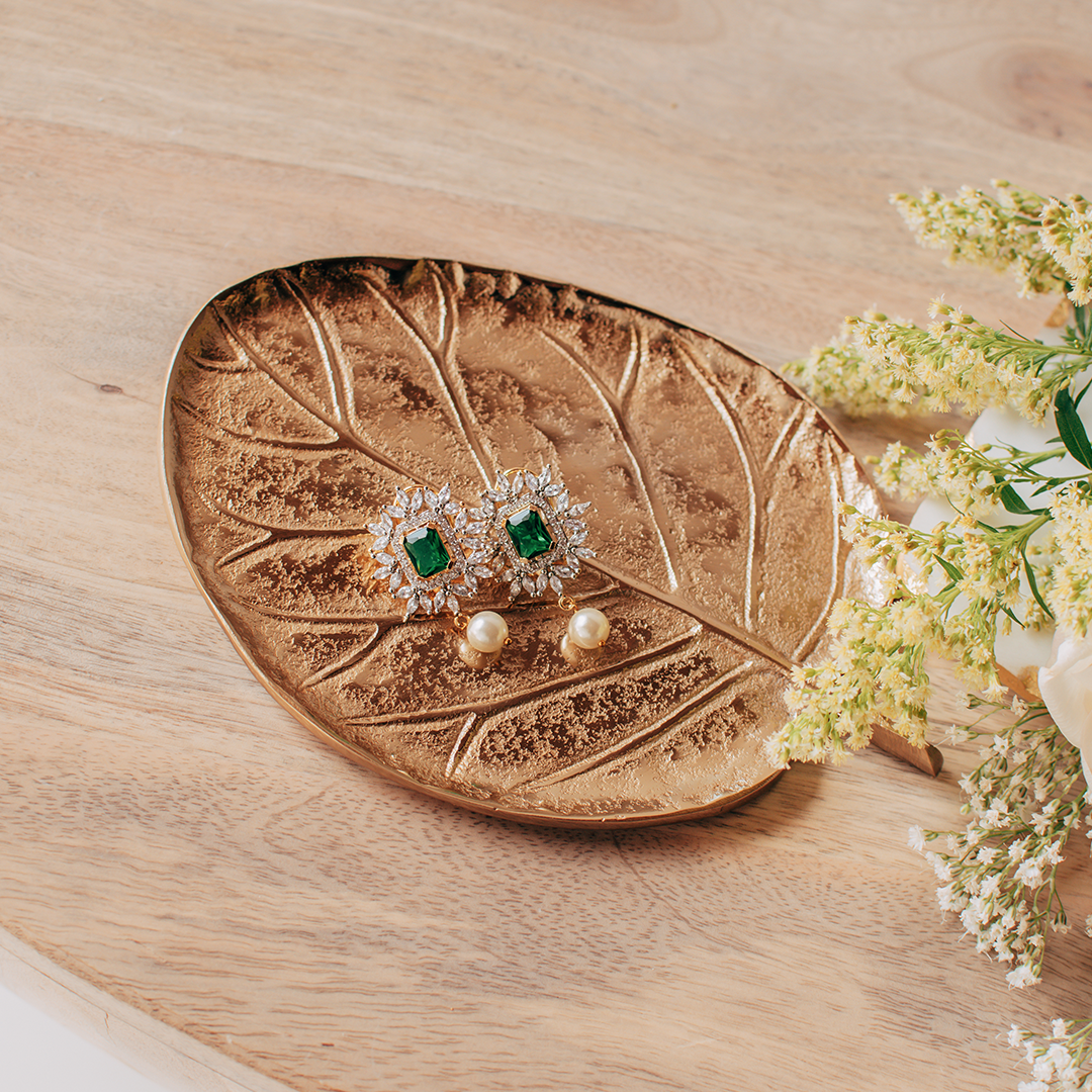 Brass Leaf Trinket Tray