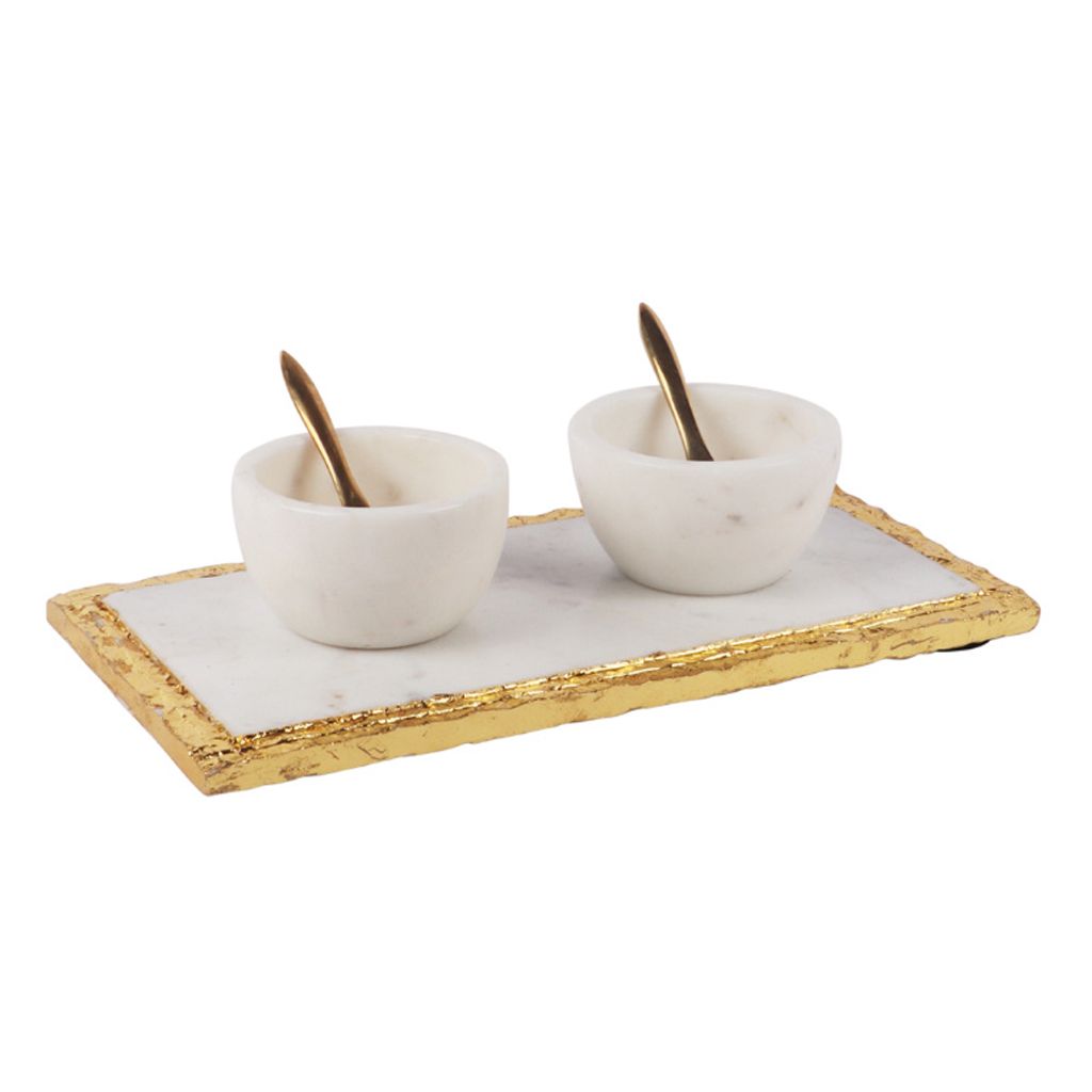 Marble Base Condiments Tray