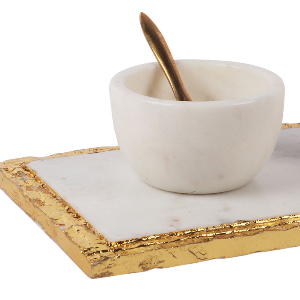 Marble Base Condiments Tray