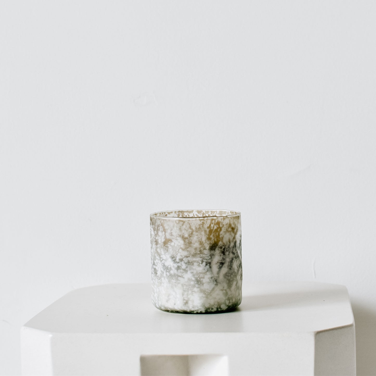 Frosted Ivory Candle Holder