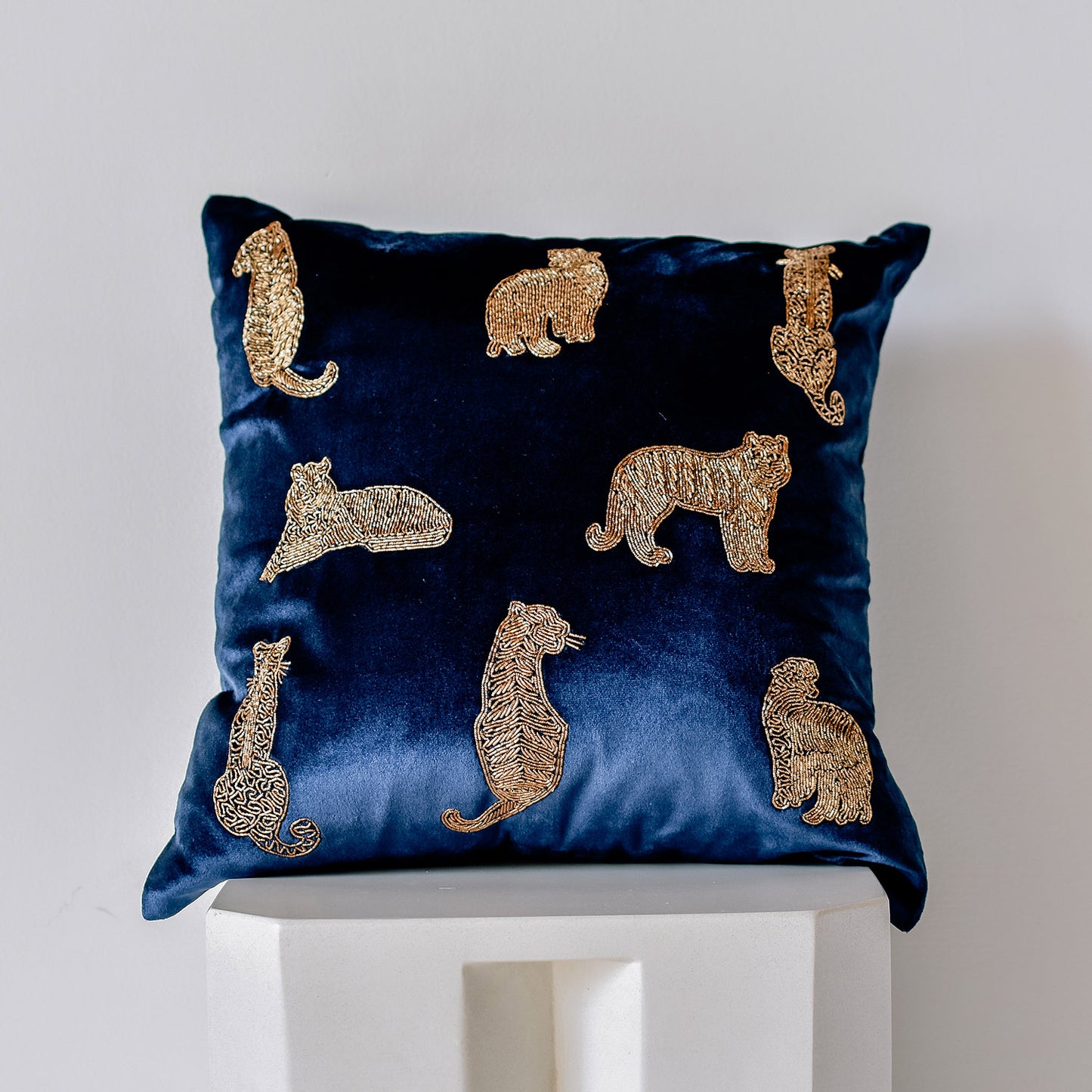 Shera Pillow Cover- Navy