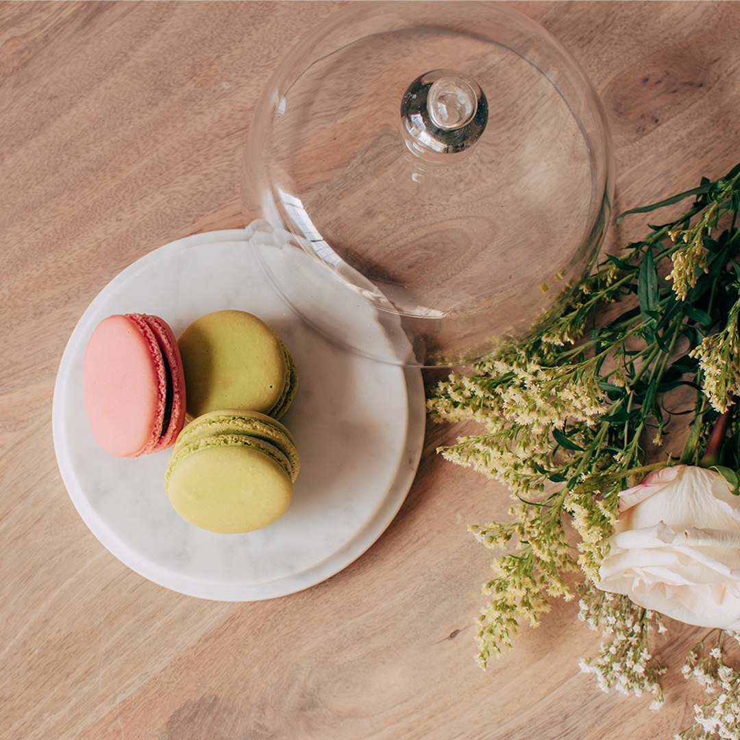 Marble Base Dessert Cloche