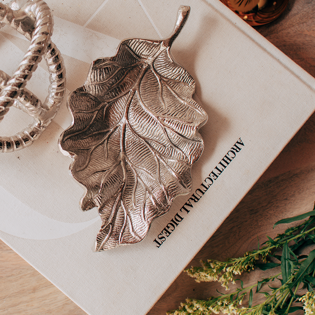 Silver Leaf Trinket Tray