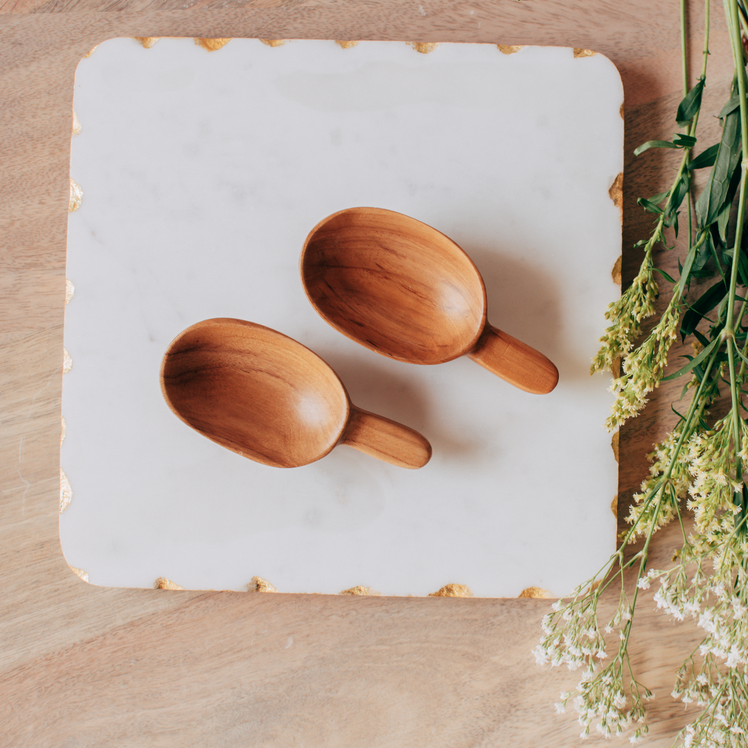 Teakwood Scooper- Set Of 2