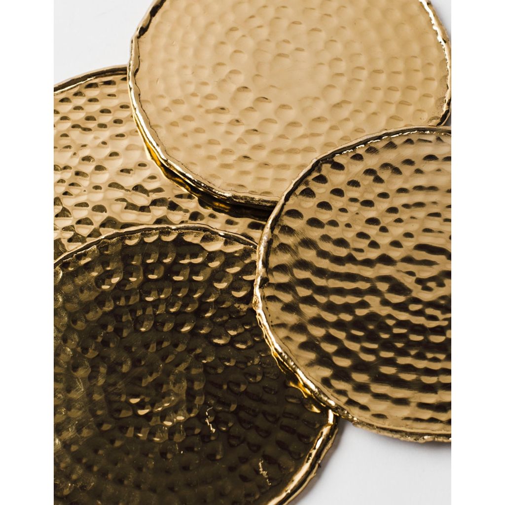 Metal on sale coaster set